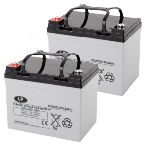 Set 2x Scootmobiel AGM Accu 12V 33Ah / 195x130x155/168mm